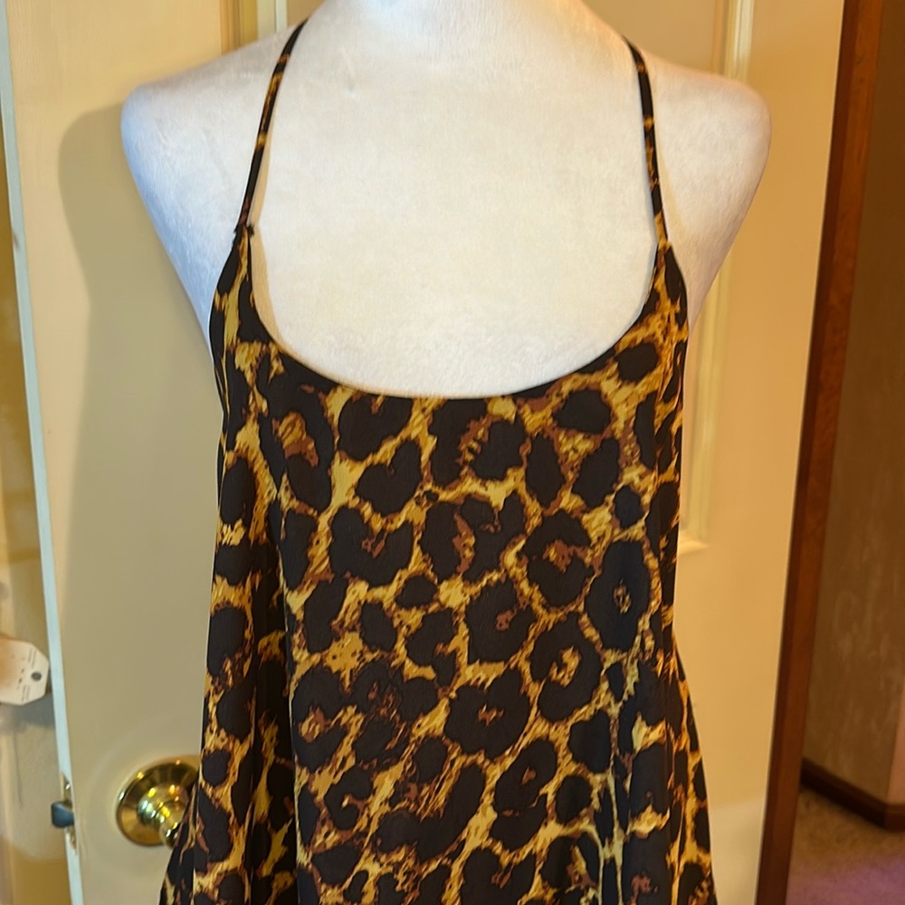 Club Wear or Beach Wear strappy backless animal print top